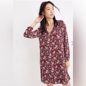 Madewell womens button back dress in antique flora size small